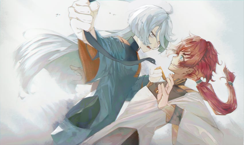 suletta mercury and miorine rembran (gundam and 1 more) drawn by kilga