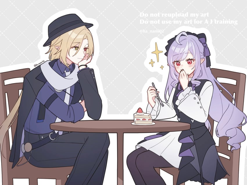 vivian banshee and hugo vlad (zenless zone zero) drawn by hana_(nemukunai87)