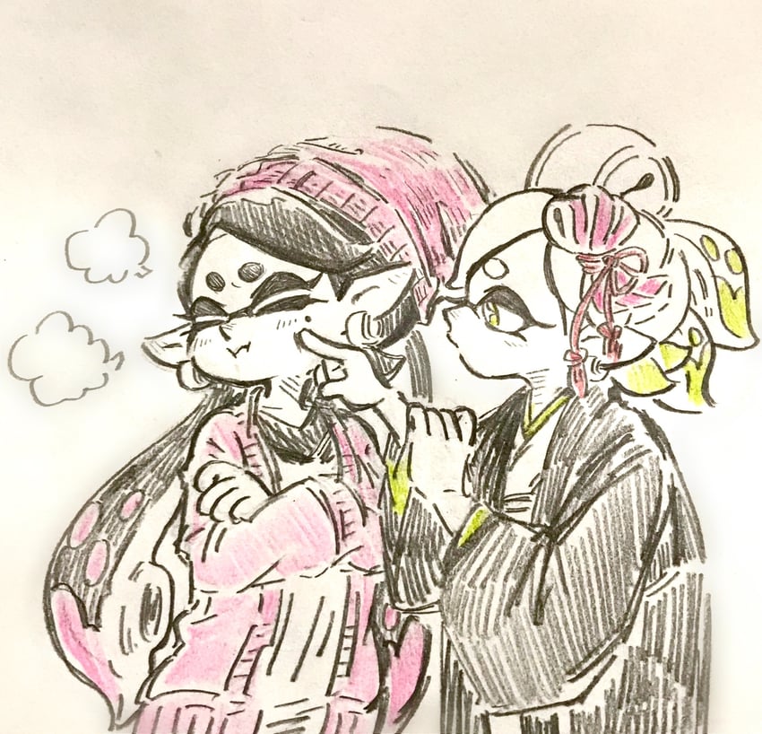 marie and callie (splatoon and 1 more) drawn by ichi27ichi