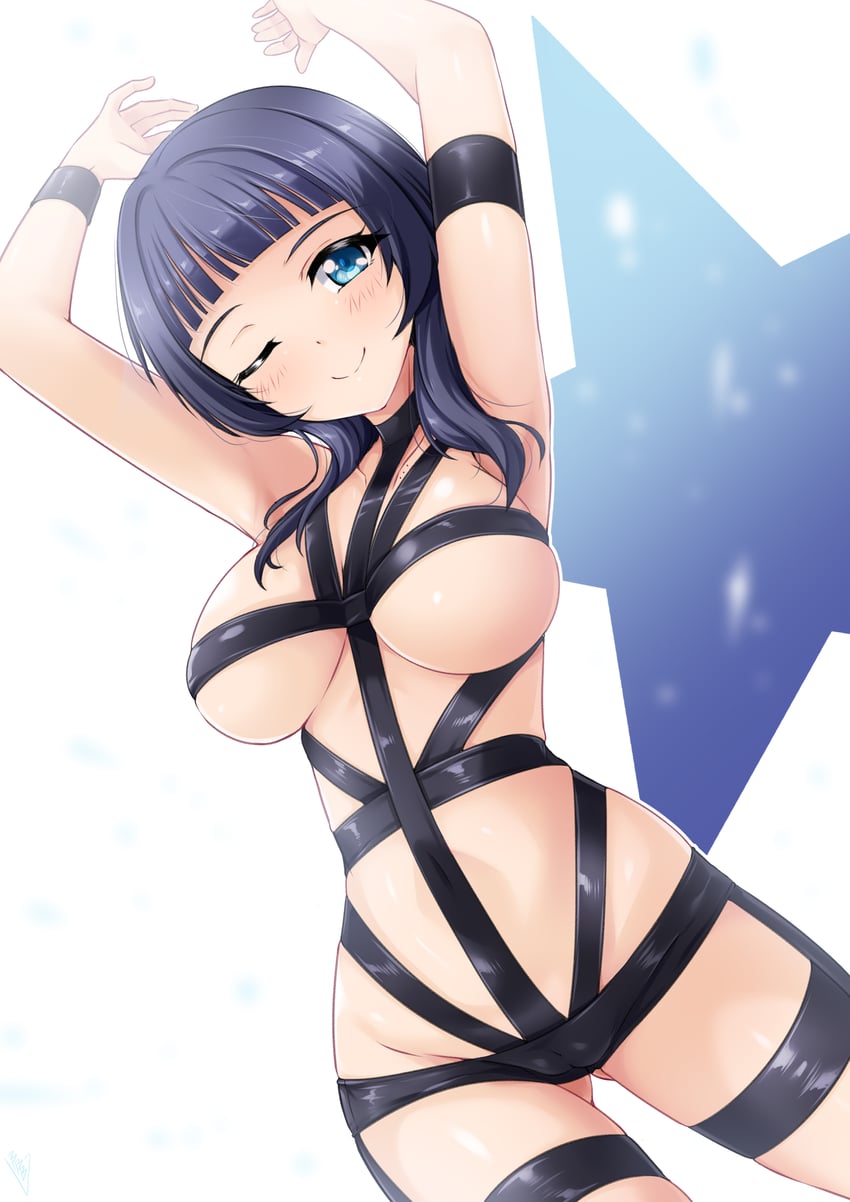 asaka karin (love live! and 2 more) drawn by bunji