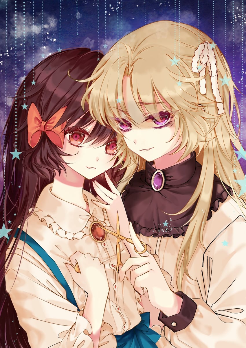 goldia die heilige and lisette (pocket mirror) drawn by penguin1705