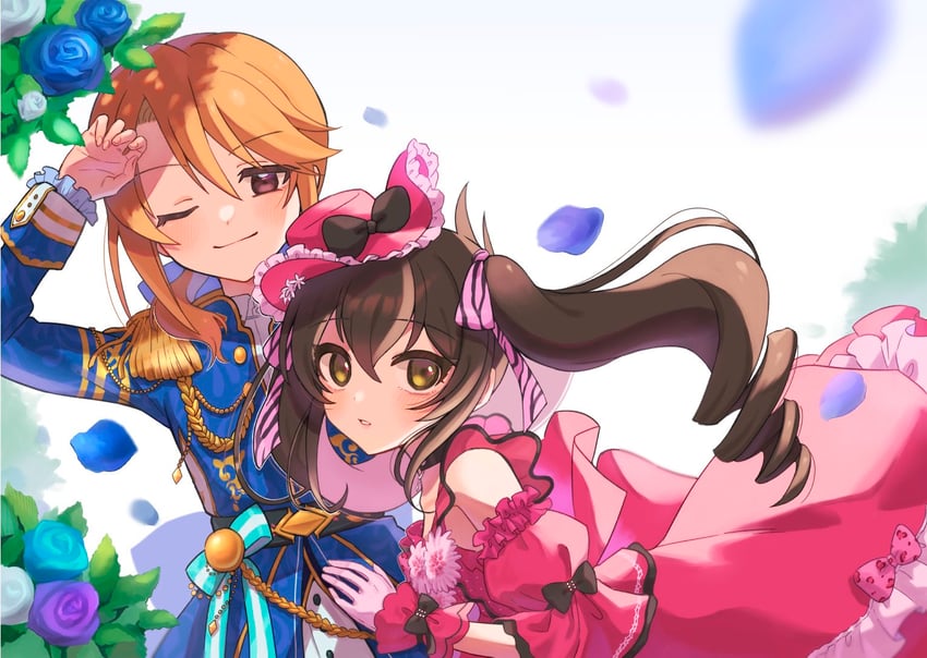 yuuki haru and matoba risa (idolmaster and 2 more) drawn by niko2bonchiage