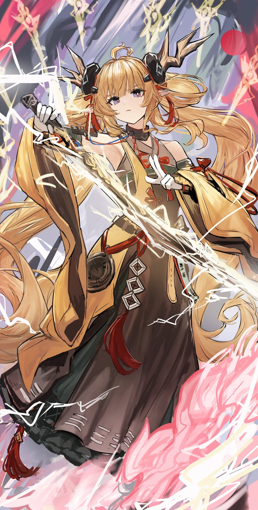 leizi the thunderbringer (arknights) drawn by laoshi_wo_hao_e