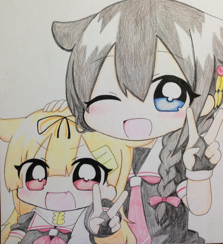 shigure, yuudachi, shigure kai ni, and yuudachi kai ni (kantai collection) drawn by jako_(jakoo21)