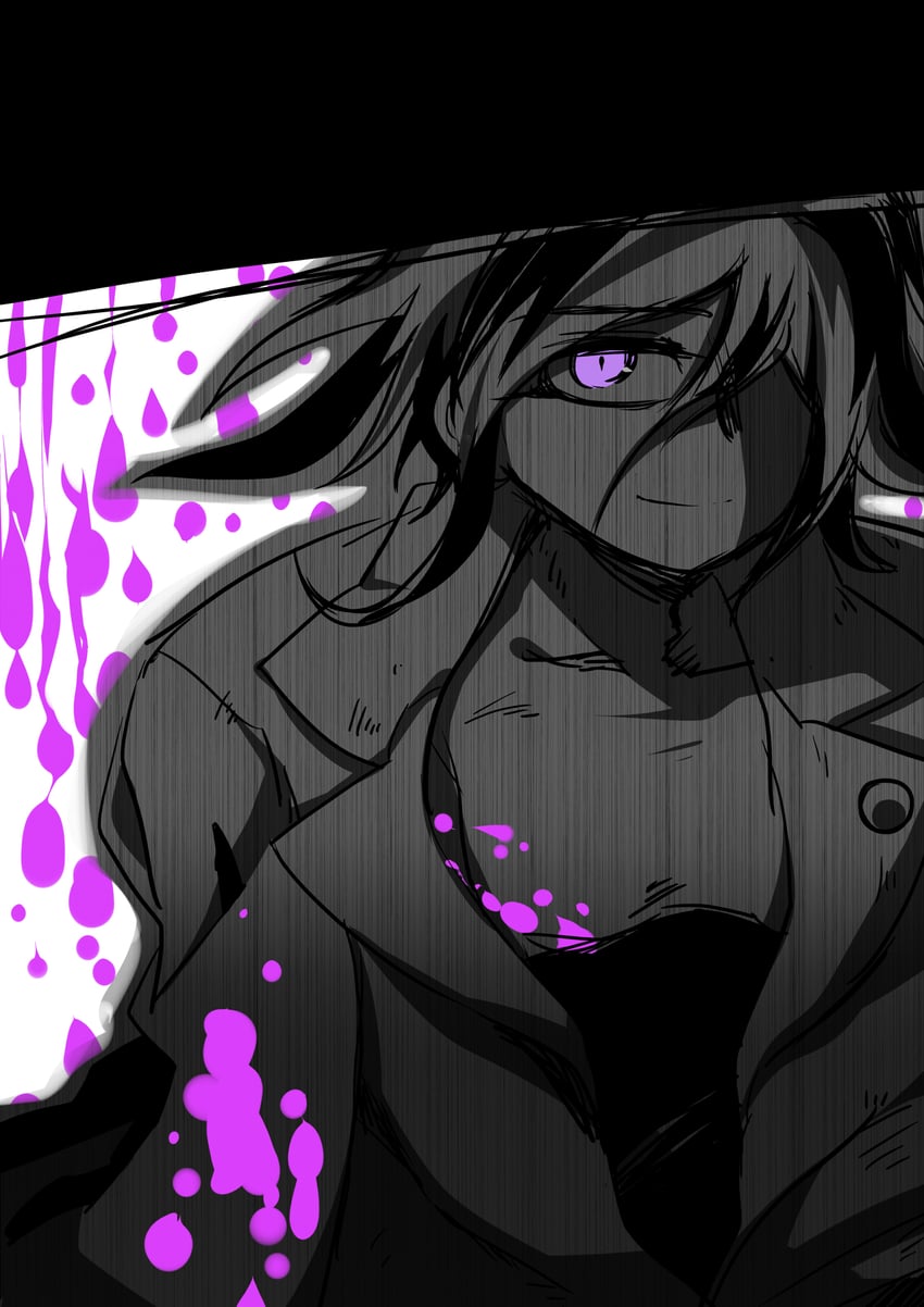 oma kokichi (danganronpa and 1 more) drawn by scythe-of-petals