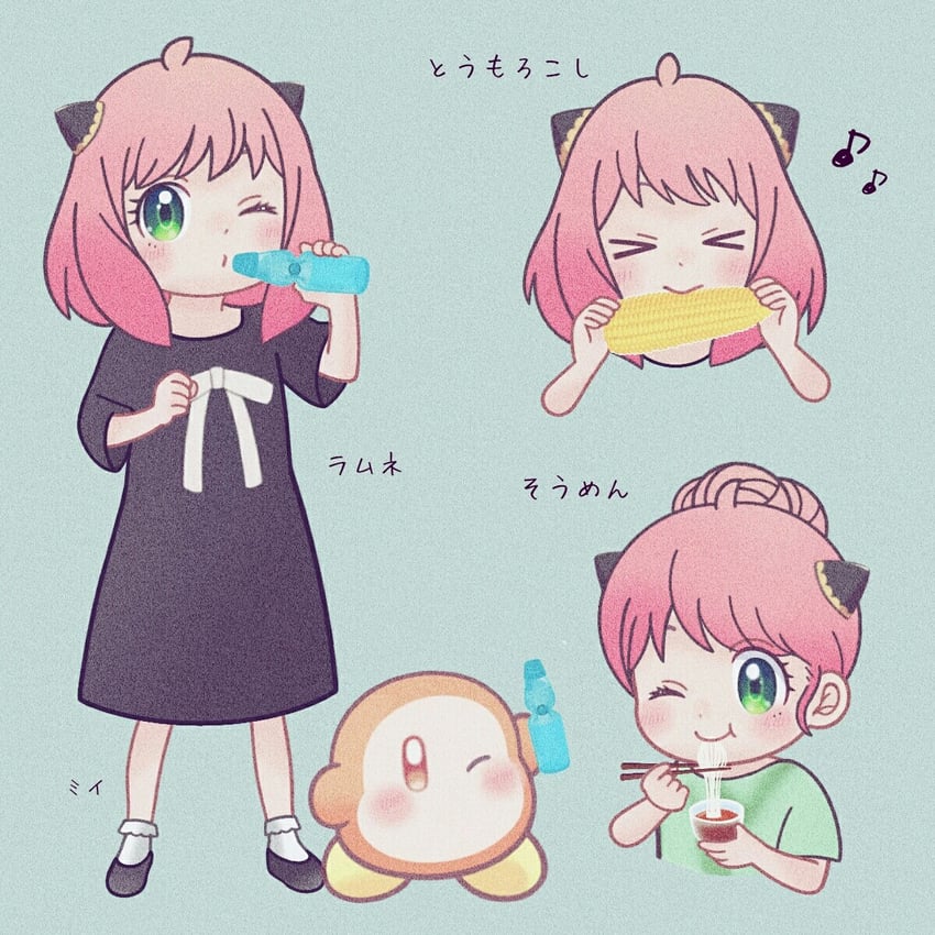 anya and waddle dee (spy x family and 1 more) drawn by patissier_mi2