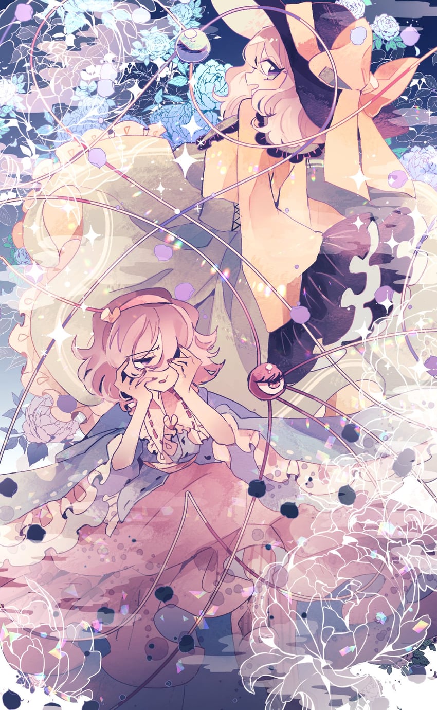 komeiji koishi and komeiji satori (touhou) drawn by ratto_(mobilis_1870)