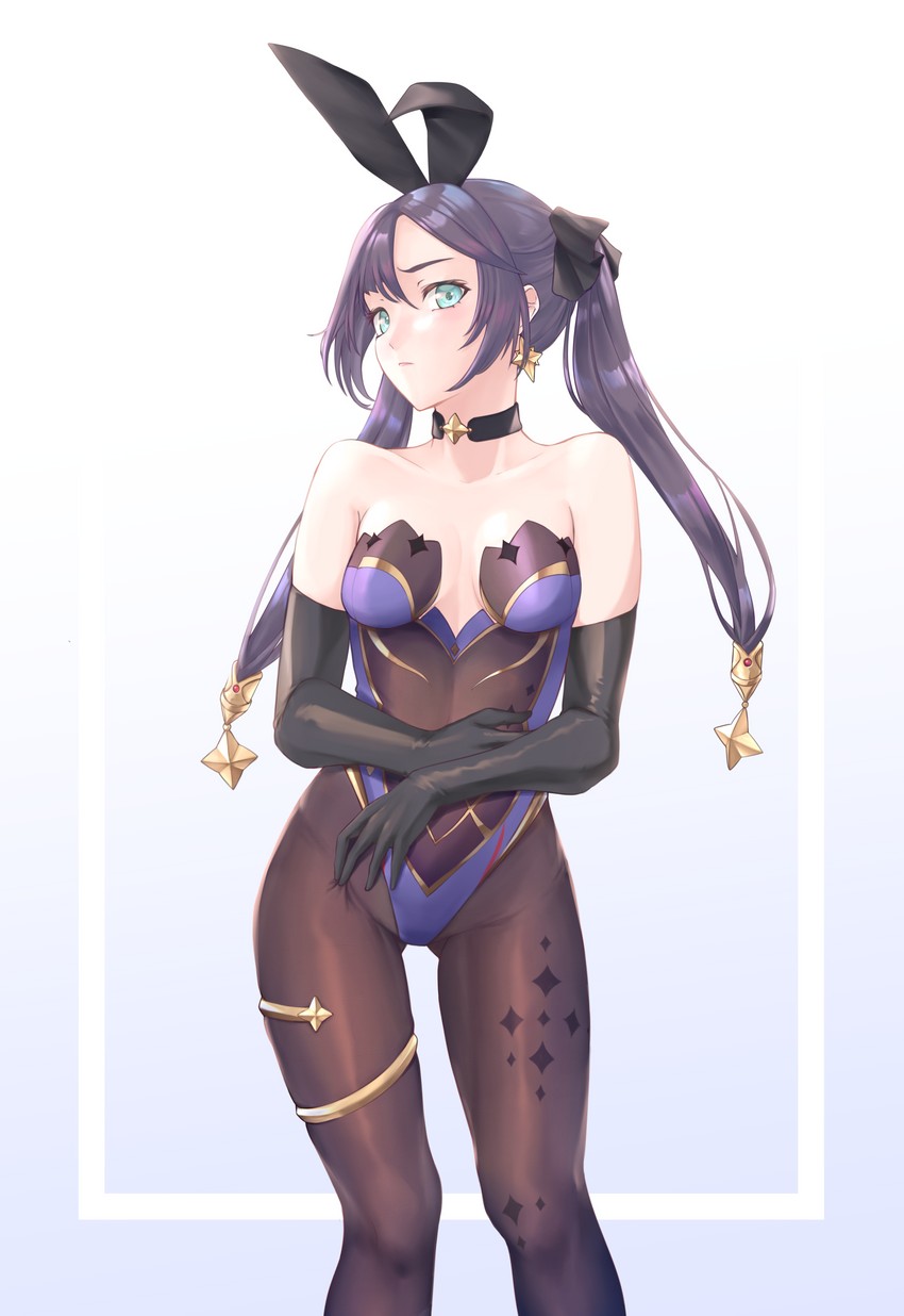 mona (genshin impact) drawn by me_ao_(many_blue_leaves)