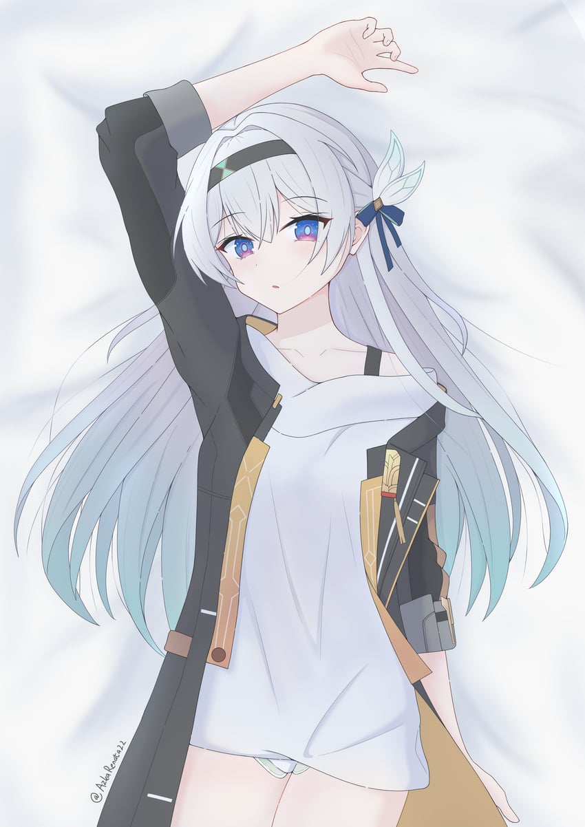trailblazer, firefly, and stelle (honkai and 1 more) drawn by azka_renata