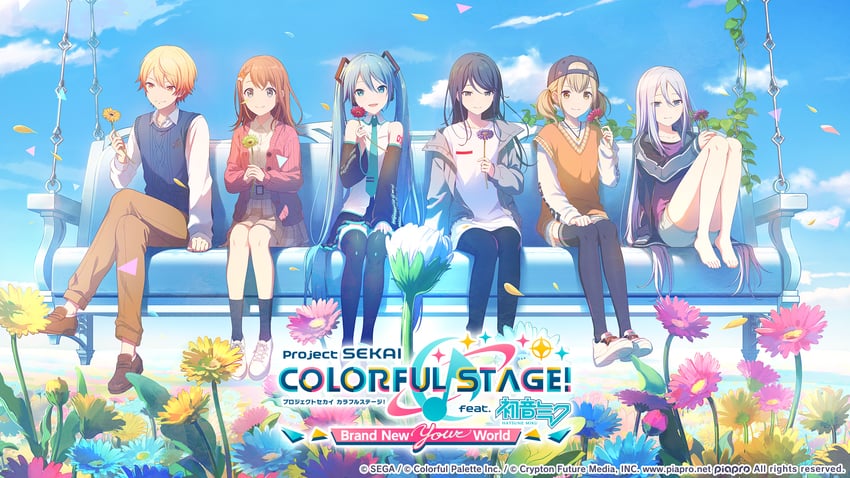 hatsune miku, yoisaki kanade, tenma tsukasa, azusawa kohane, hanasato minori, and 1 more (vocaloid and 1 more) drawn by colorful_palette