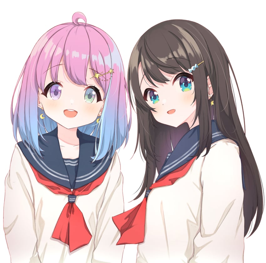 oozora subaru and himemori luna (hololive) drawn by suzushika_(13_96)