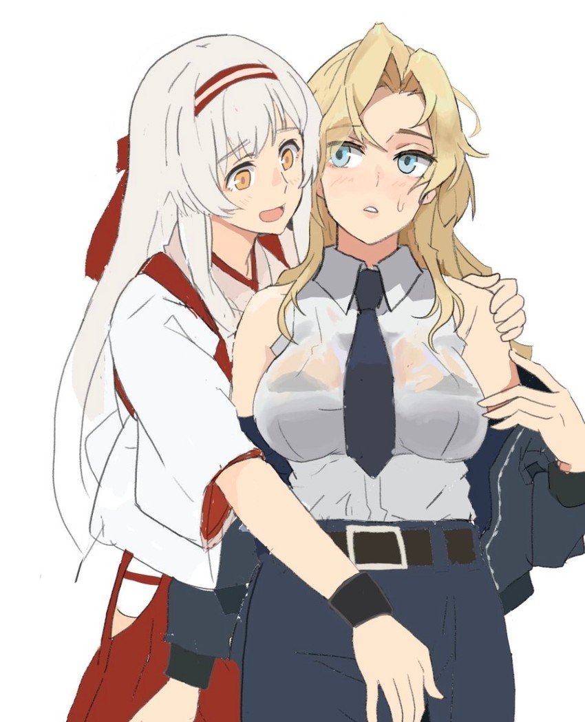 shoukaku and hornet (kantai collection) drawn by wani_(perfect_han)
