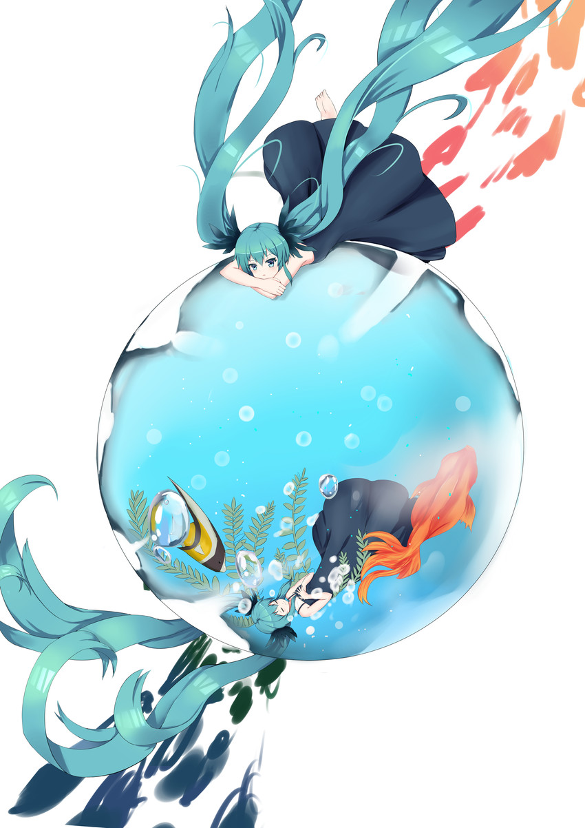 hatsune miku (vocaloid and 1 more) drawn by sugar_sound