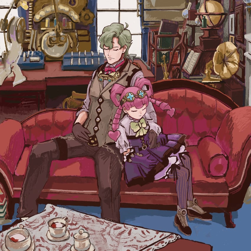 herlock sholmes and iris wilson (ace attorney and 1 more) drawn by waraku_terasu