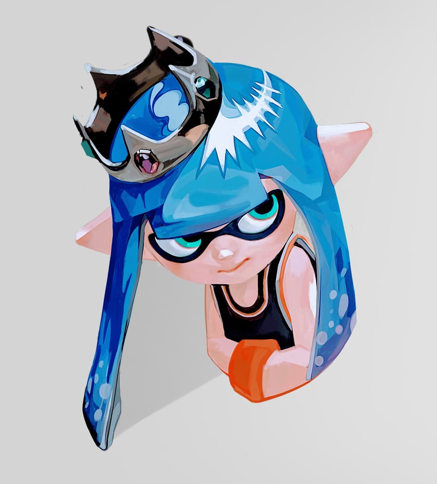 inkling player character and inkling girl (splatoon) drawn by ouoxz0t881876