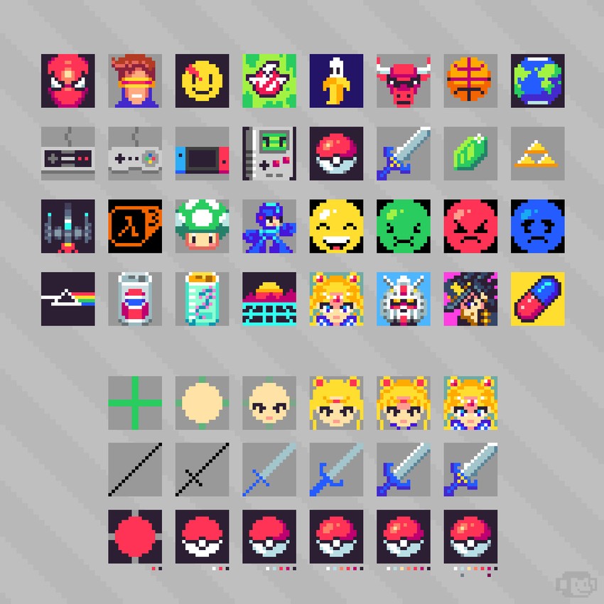 kujo jotaro, tsukino usagi, sailor moon, spider-man, mega man, and 2 more (pokemon and 21 more) drawn by brandon_james_greer