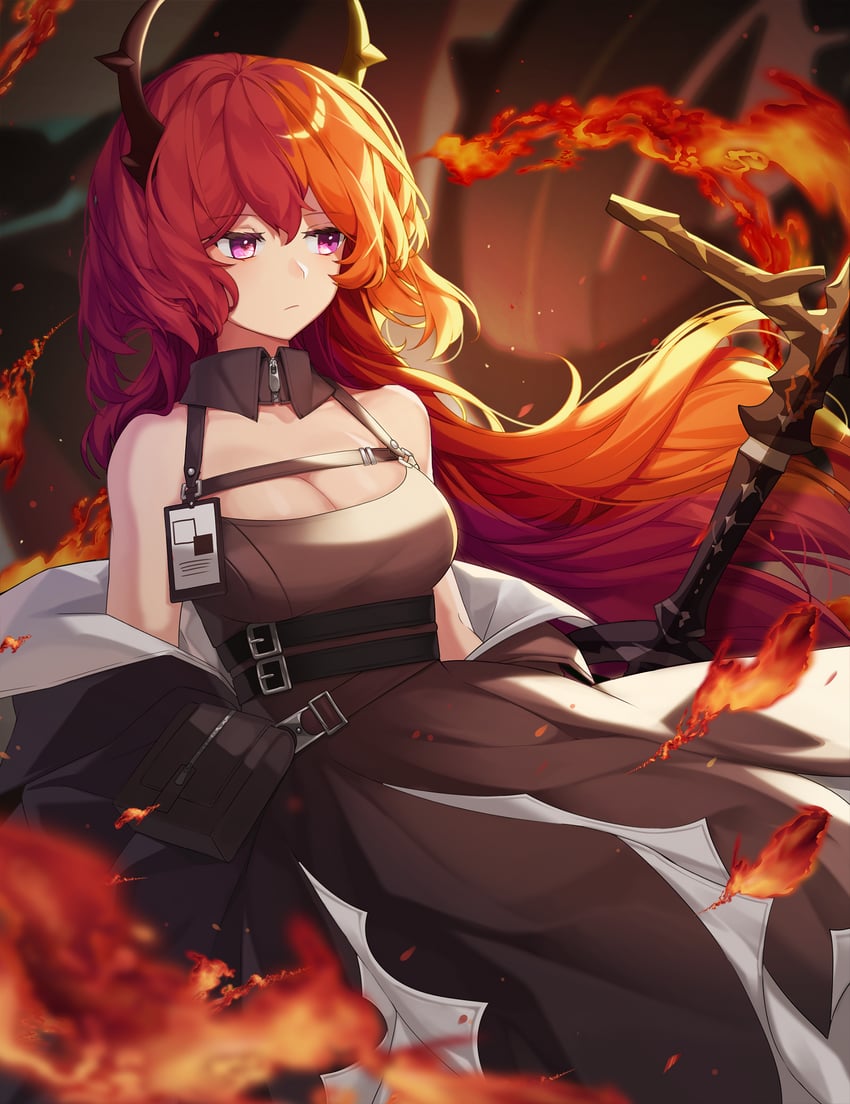 surtr (arknights) drawn by dokgo_die_docta_(d_o_t)