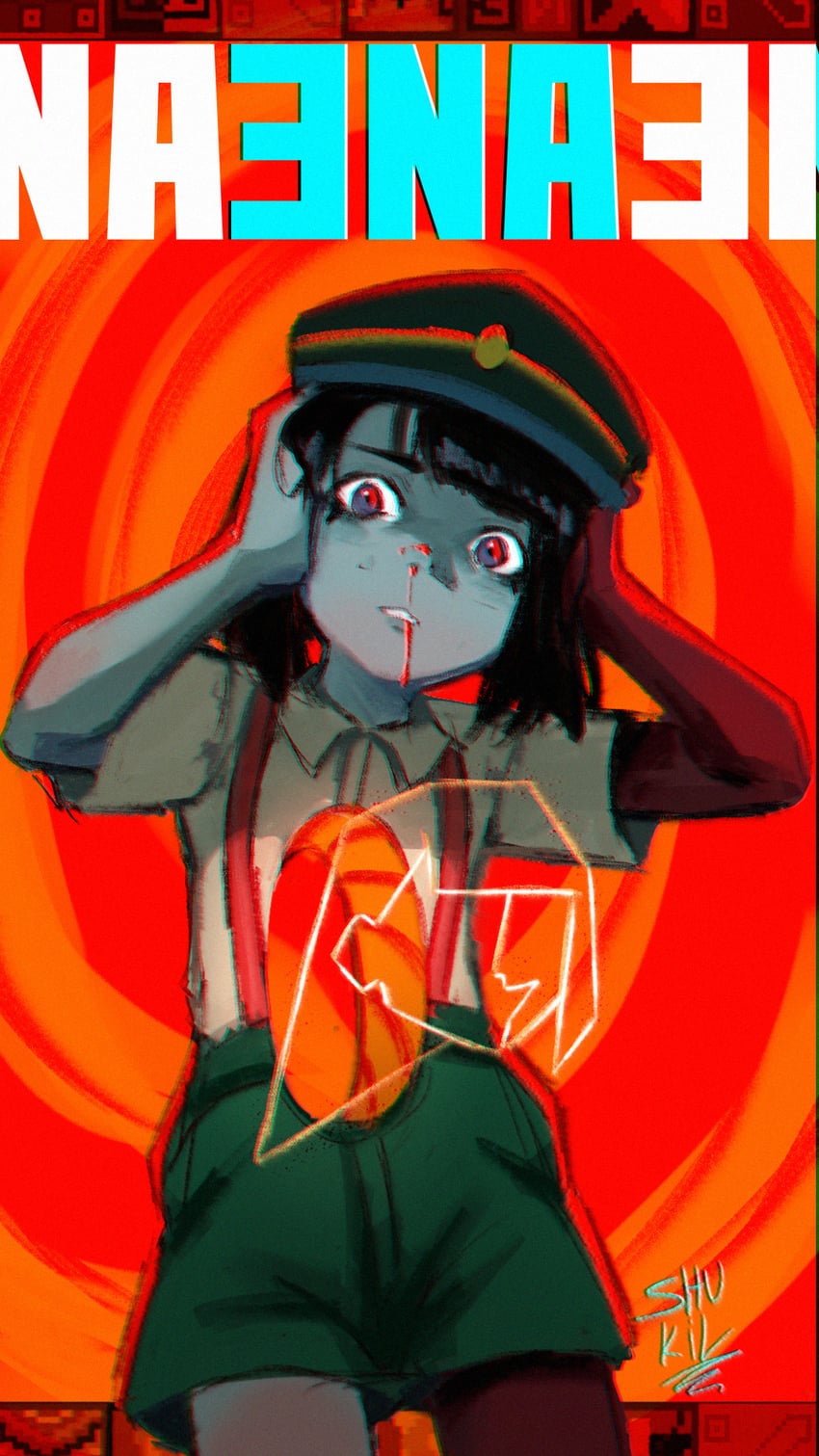 ena and hangover ena (ena and 1 more) drawn by shukilnashuki