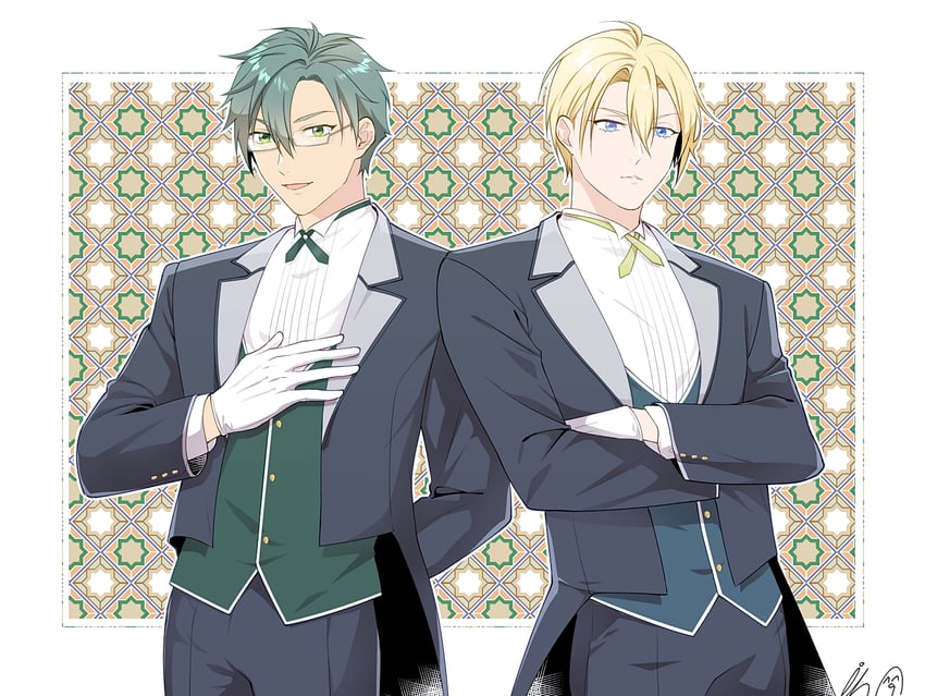 jusis albarea and machias regnitz (eiyuu densetsu and 2 more) drawn by il_(il_suffered)