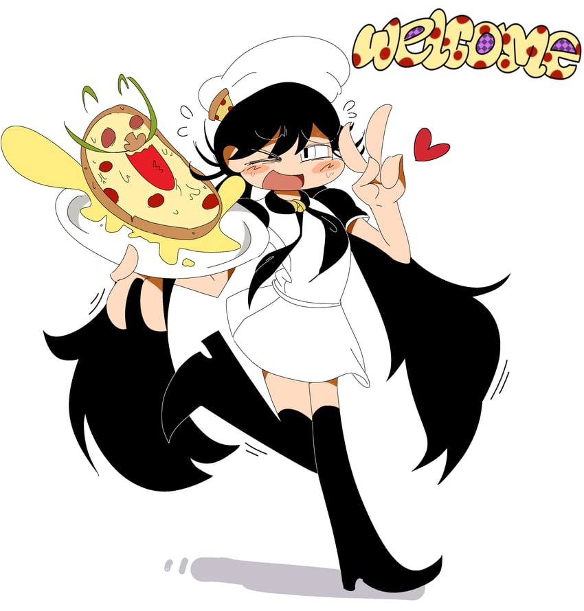 pizzaface and peppina ramen (pizza tower) drawn by kayak-777