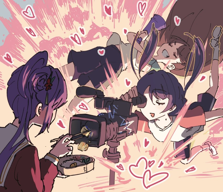 fujishima megumi, otomune kozue, and murano sayaka (love live! and 1 more) drawn by lao_ren_xing