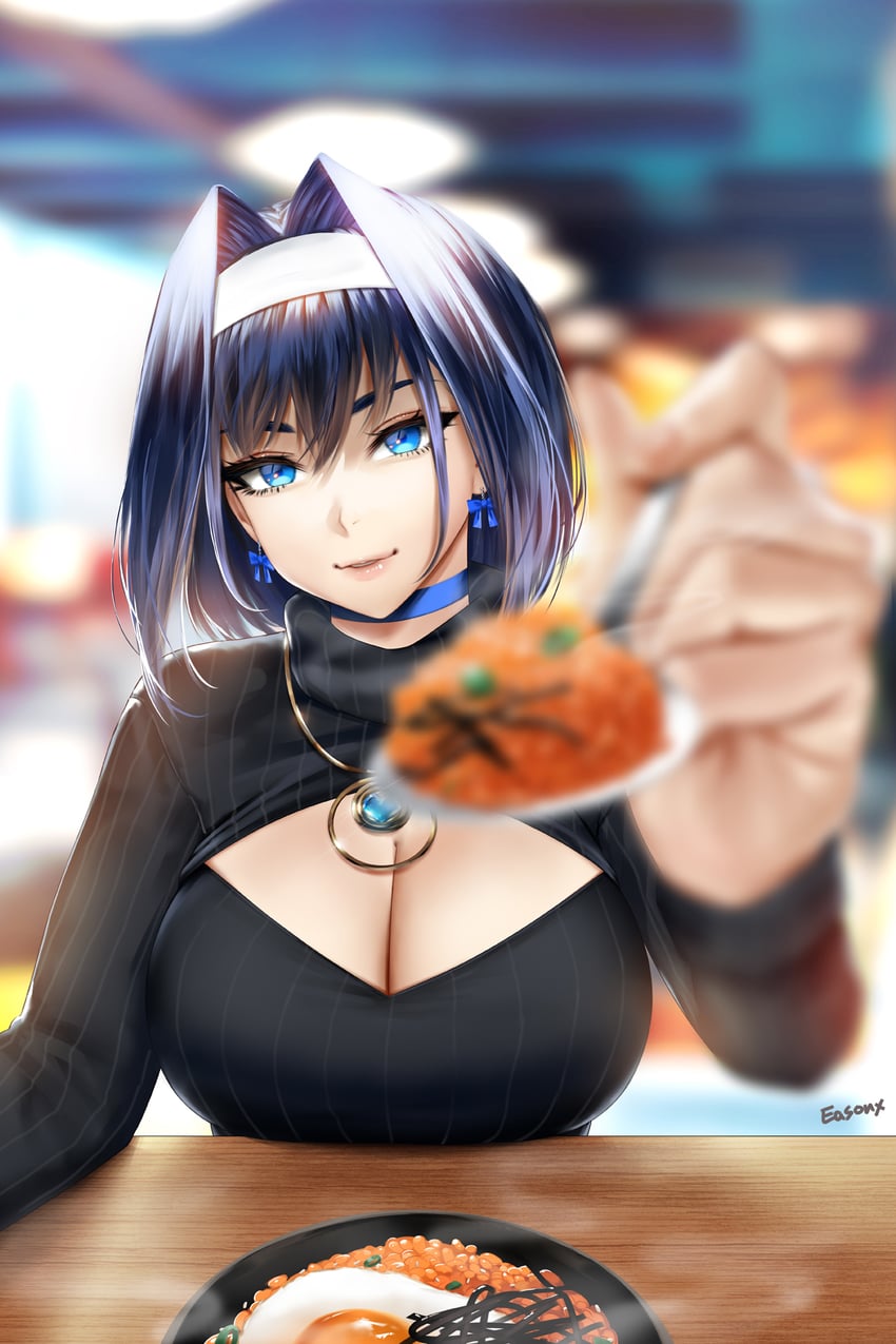 ouro kronii (hololive and 1 more) drawn by easonx