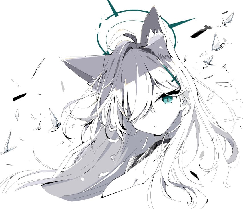 shiroko and shiroko terror (blue archive) drawn by ayahosiyuki