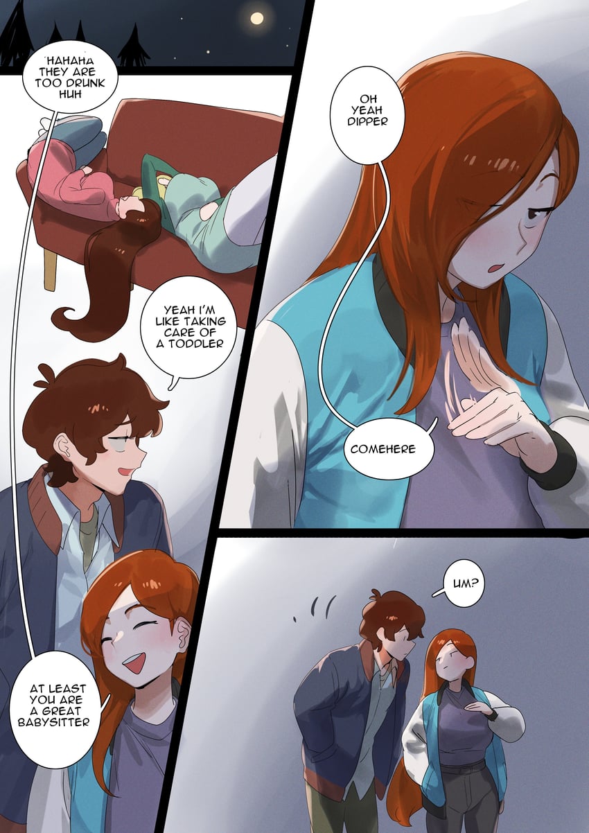 mabel pines, dipper pines, wendy corduroy, and pacifica northwest (gravity falls) drawn by nia_(nia4294)