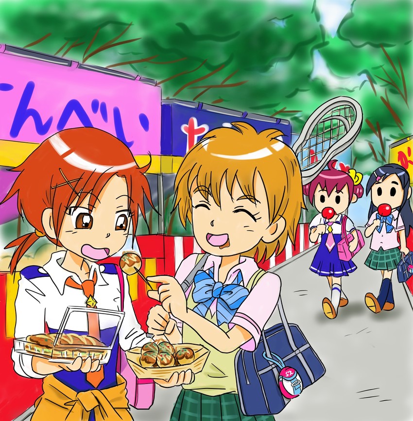 hino akane, hoshizora miyuki, misumi nagisa, and yukishiro honoka (precure and 2 more) drawn by karapago