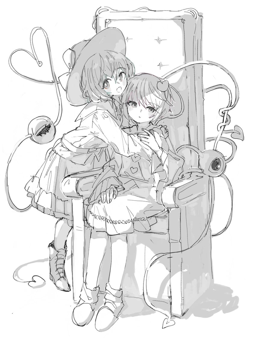 komeiji koishi and komeiji satori (touhou) drawn by osakanadream
