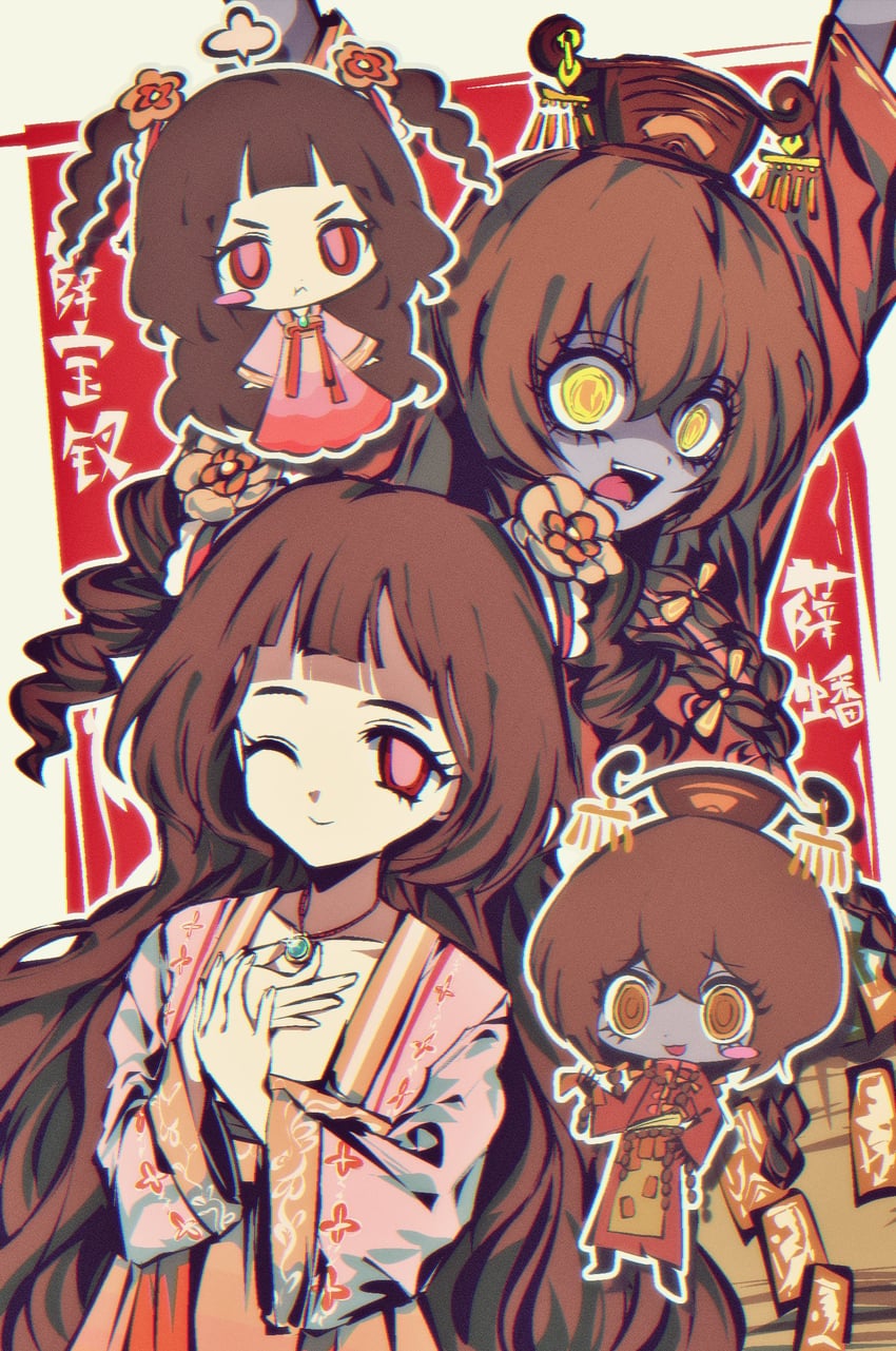 xue baochai and xue pan (project moon and 1 more) drawn by atoymk