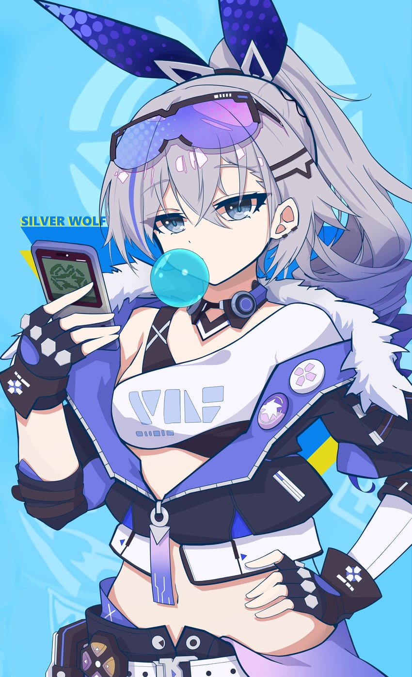 silver wolf (honkai and 1 more) drawn by mutsu_aya
