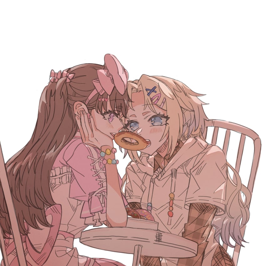 fujishima megumi and osawa rurino (love live! and 1 more) drawn by junjun_(kimi-la)