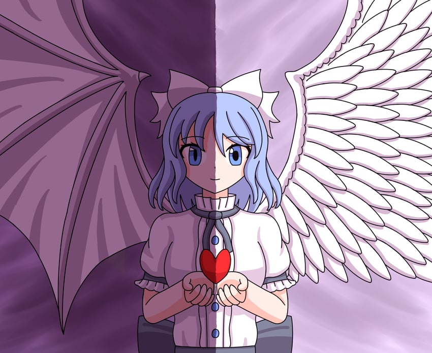 mai and change of heart (touhou and 1 more) drawn by lushiehime