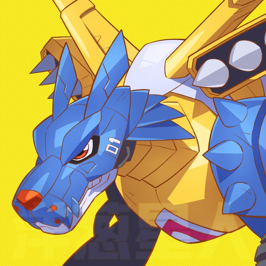 metalgarurumon (digimon and 1 more) drawn by onion_maru