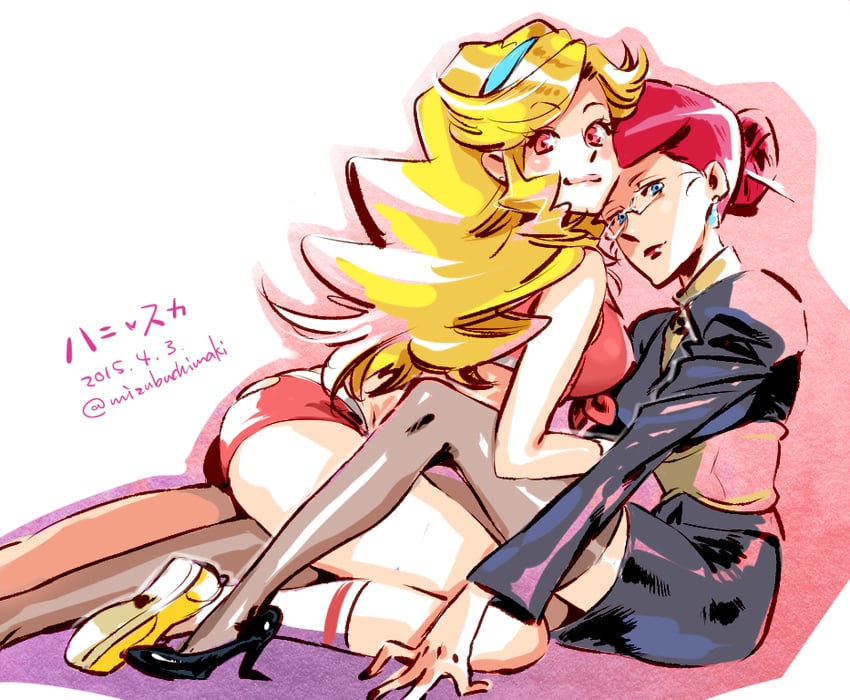 honey and scarlet (space dandy) drawn by samba-temperado