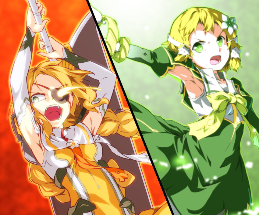 inubouzaki fuu and inubouzaki itsuki (yuusha de aru and 1 more) drawn by sakuria