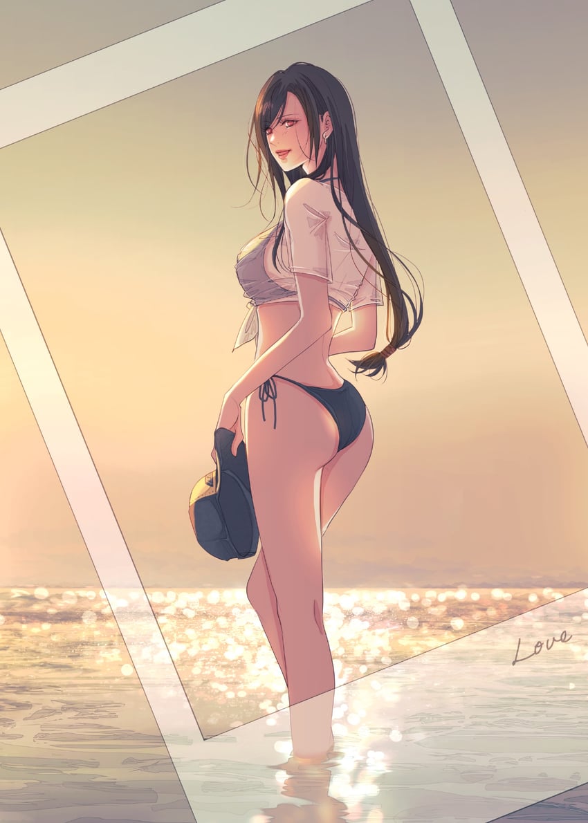 tifa lockhart (final fantasy and 2 more) drawn by mixmomo_yah