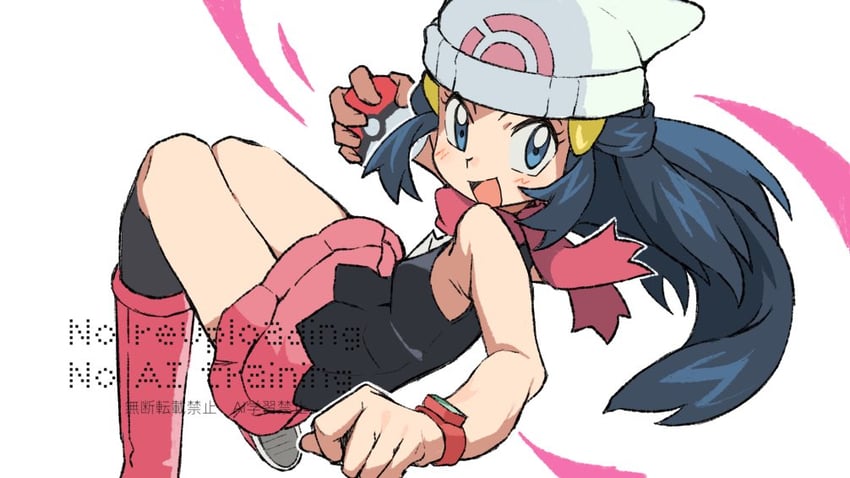 dawn (pokemon and 1 more) drawn by shiro_srmsk