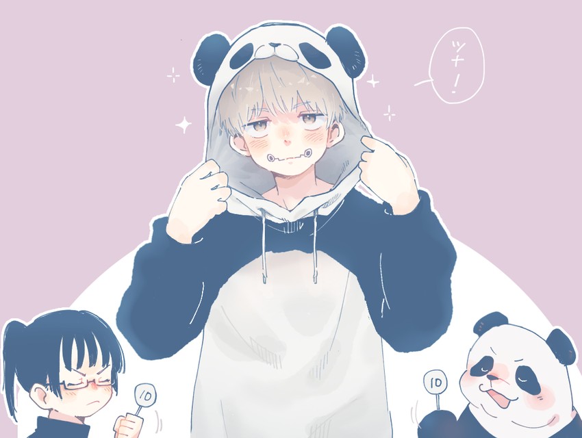 zen'in maki, inumaki toge, and panda (jujutsu kaisen) drawn by fuyu_(user_apdm8583)