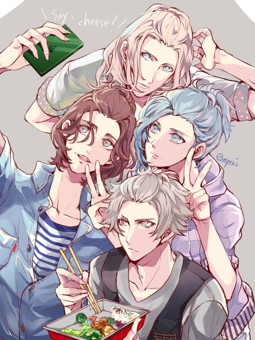 mikaze ai, kotobuki reiji, camus, and kurosaki ranmaru (uta no prince-sama) drawn by ayuri