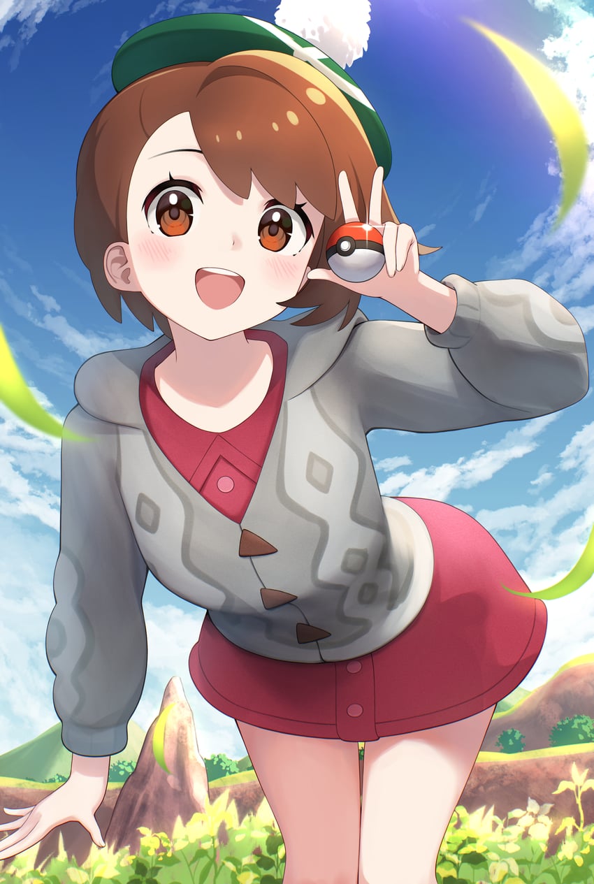 gloria (pokemon and 1 more) drawn by uine_(bobhairshuki)