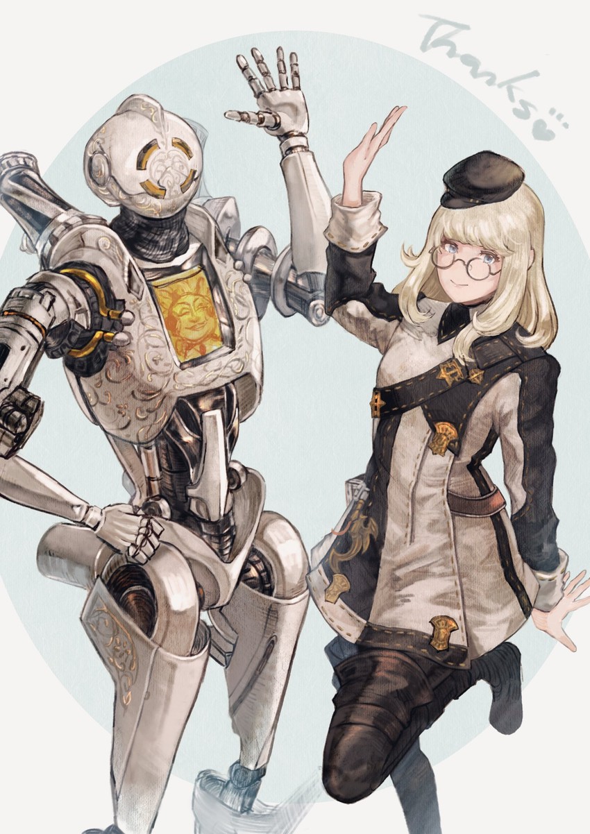 warrior of light, pathfinder, machinist, and war machine pathfinder (original and 3 more) drawn by ito_(silva)