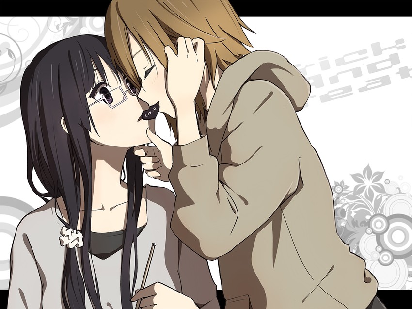 akiyama mio and tainaka ritsu (k-on!) drawn by zasshu_tamashii