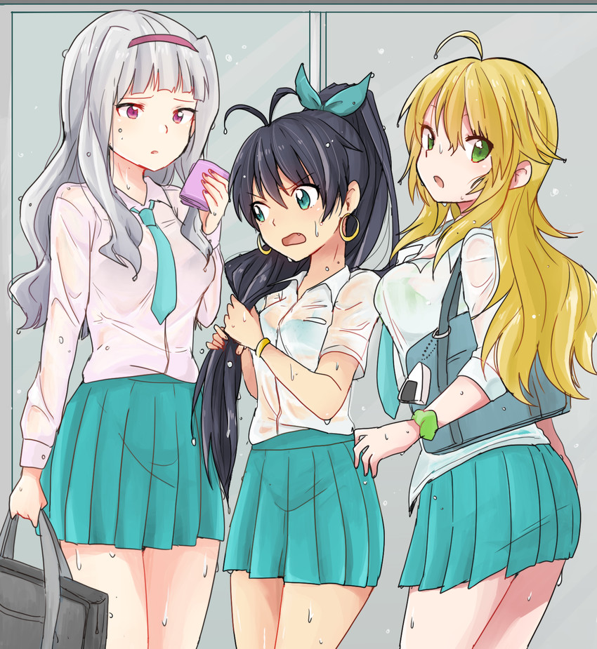 hoshii miki, shijou takane, and ganaha hibiki (idolmaster) drawn by roku_kyuu