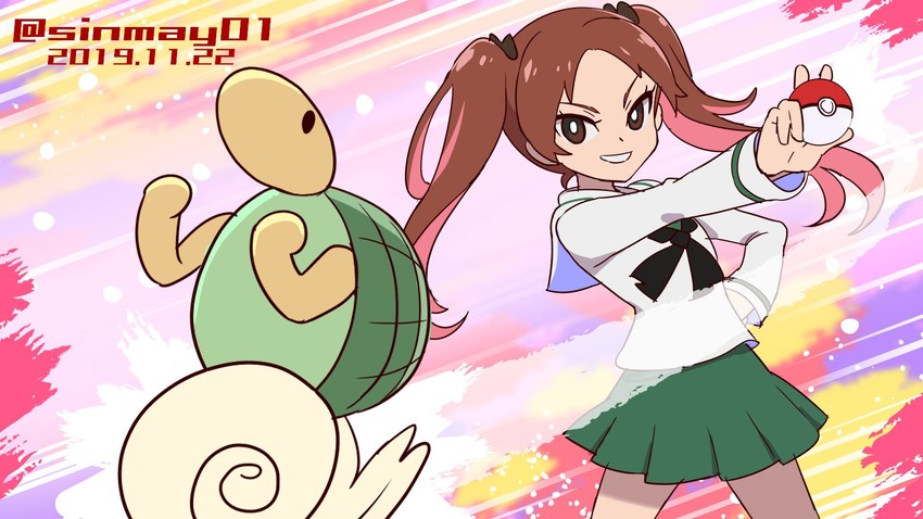 kadotani anzu (pokemon and 1 more) drawn by shinmai_(kyata)