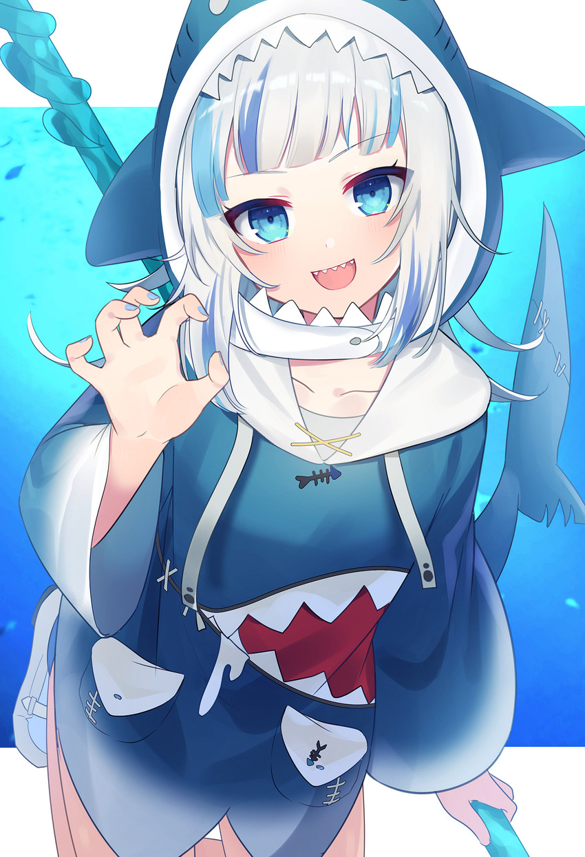 gawr gura (hololive and 1 more) drawn by yataga_tani
