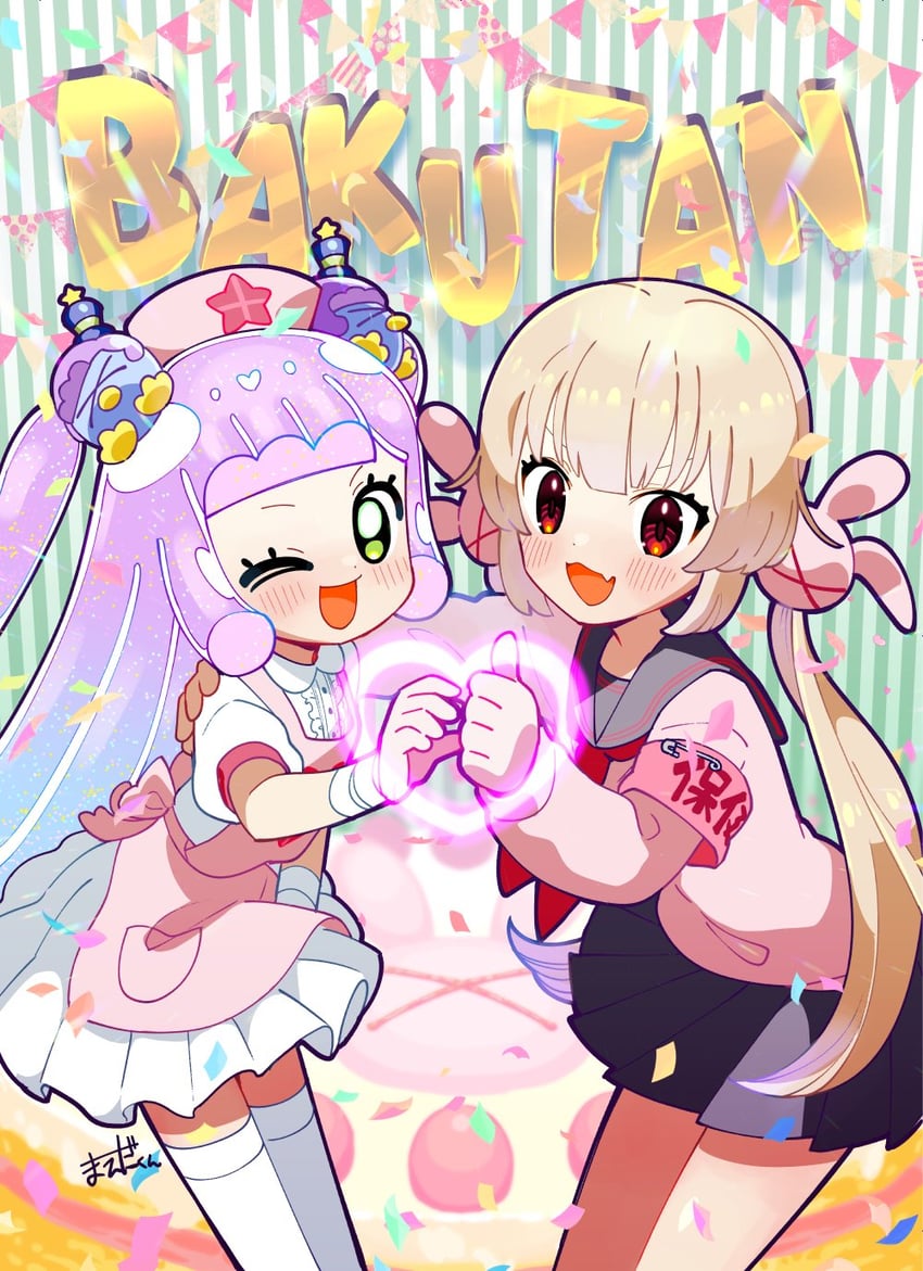 natori sana and puniru (sana channel and 1 more) drawn by maedakun