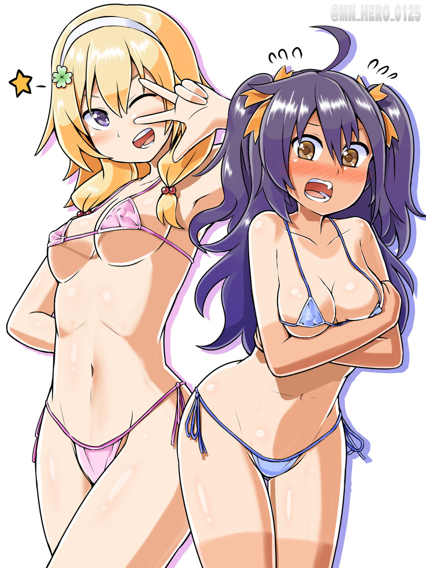 wakasa reo and suruga runa (high school fleet) drawn by mashio