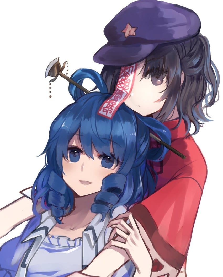 kaku seiga and miyako yoshika (touhou) drawn by tare_(tonikaku_magaru)
